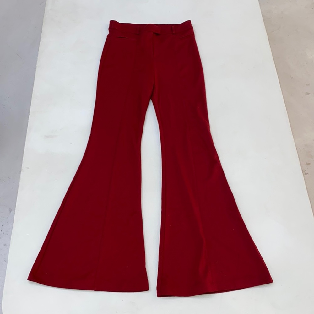 Red bell bottom pants